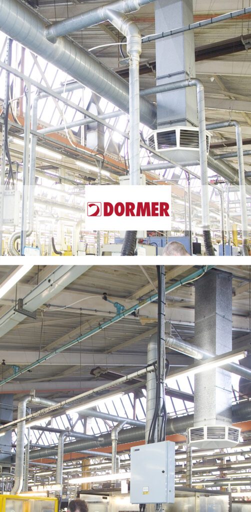 evaporative cooling and ventilation in factory and warehouse